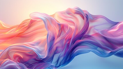 Obraz premium illustration generated using artificial intelligence of a colorful abstract background with pink and blue wavy surfaces.stock illustration