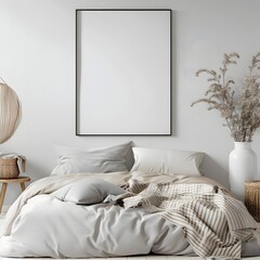 Cozy and Inviting Minimalist Bedroom with Neutral Decor Elements