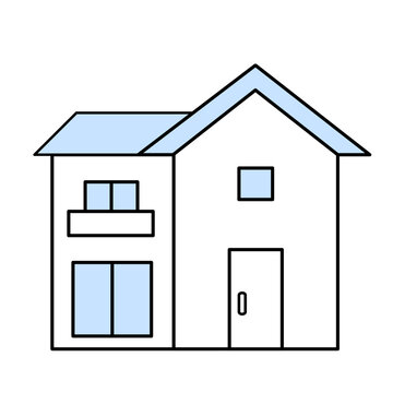 recommend clip art: シンプルな家の線画アイコンイラスト