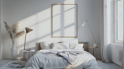 Cozy and Serene Minimalist Bedroom Design with Natural Lighting and Elegant Decor Elements
