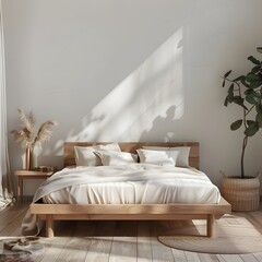 Cozy and Serene Scandinavian Bedroom with Minimalist Design
