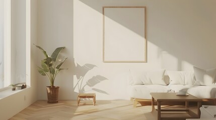 Cozy and Stylish Modern Living Room with Natural Light and Minimalist Decor