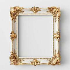 classic empty golden frame for mockup.