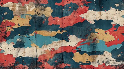 wallpaper and pattern in abstract camouflage with a summery feel.stock image