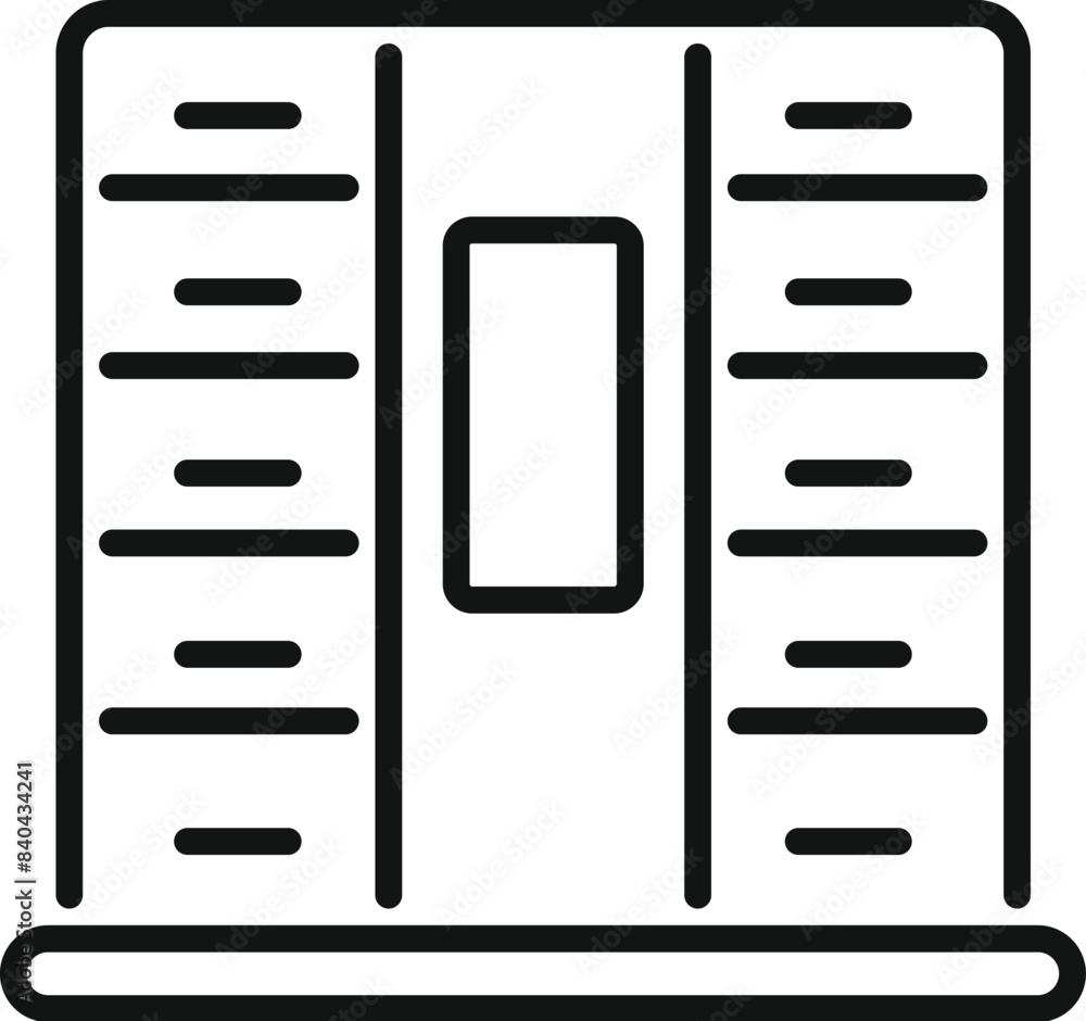 Poster large server rack is storing and processing data