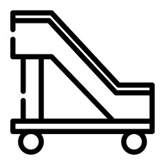 passenger stairs cutline icon