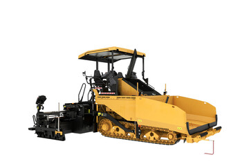 Obraz premium Asphalt paving machine isolated on white background