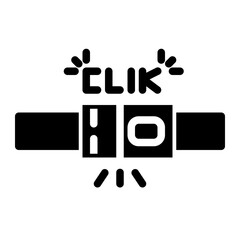  the seat belt makes a -click- sound glyph icon
