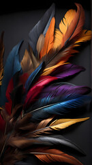 red and yellow feathers