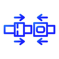 put on a seat belt gradient icon
