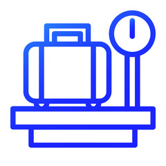 weigh the suitcase gradient icon
