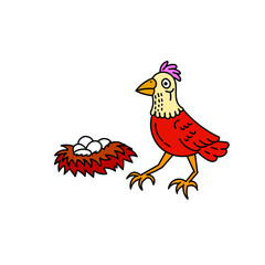 bird and egg vector illustration for template, design, element, etc