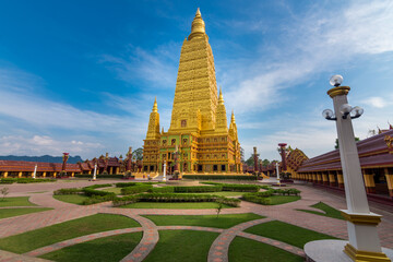 Pagoda in Bang Thong temple or Wat Mahathat Wachira Mongkhon, Krabi Thailand.