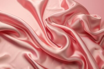 Elegant flowing fabric design on soft pink background as a mesmerizing and captivating centerpiece