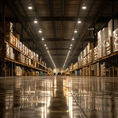 Fototapeta premium Pure Perfection: Logistics Enlightenment