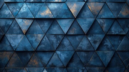 high tech futuristic background with triangular blocks wall texture with triangle tiles in.image illustration