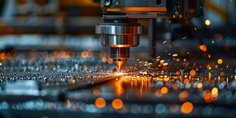  metalworking machine sparks bright picture