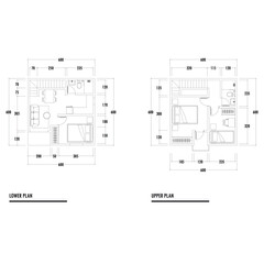 Black and White floor plan of a modern unfurnished house for your design. Suburban house vector blueprint. Architectural background. eps 10