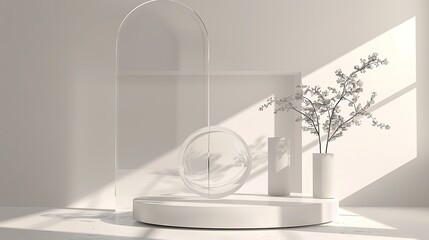 showroom, advertising, presentation, show, floor, light, wall, pastel, stand, object, mockup, 3d, geometric, background, pedestal, empty, modern, illustration, design, product, abstract, shape, displa