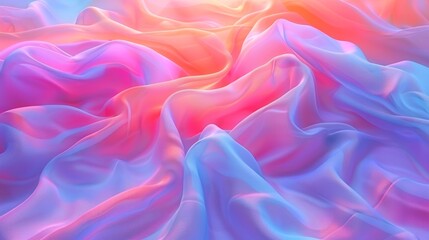 Obraz premium Soft pastel silk waves calming abstract background with copy space for text placement