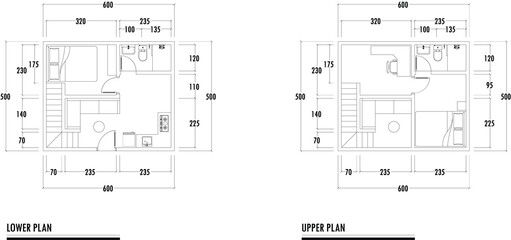 Architecture plan with furniture. home floor plan, isolated on white background, stock illustration.