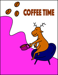 coffee time poster design for background, banner, poster, etc