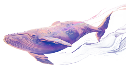 PNG Whale animal fish underwater.