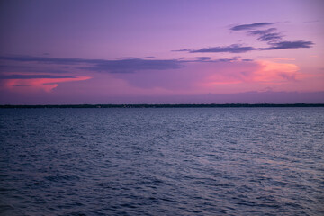 sunset on the river