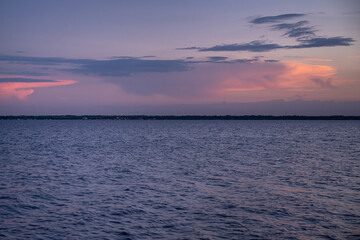 Fototapeta premium sunset on the river