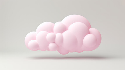 Unique and eyecatching render of a speech bubbleshaped cloud with a clear background.