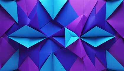 Purple and blue 3d abstract geometric pattern
