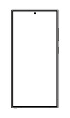 Flagship and up to date mobile phone. Vector smartphone graphic. 