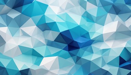 Obraz premium Cold-colored dynamic polygon pattern should include shades of blue