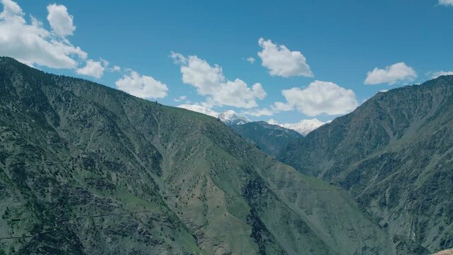 Aerial View Of Valley Surrounded By Hindu Kush Mountain Range, Chitral, Khyber Pukhtoon Khwa, Pakistan