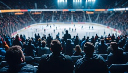 fans on the hockey match