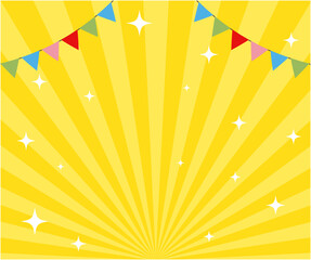 集中線&ガーランド 背景壁紙