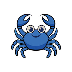 blue crab isolated on white