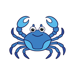 Blue Crab logo. Isolated blue crab on a white background. vector illustration