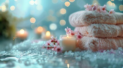 Beautiful spa composition background. Relax still life, spa wellness concept