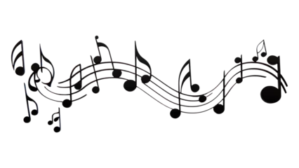 Fotobehang PNG Calligraphy music transparent background handwriting.  © Rawpixel.com