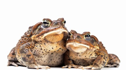 Naklejka premium toxic cane toads Isolated on white background. Poisonous animals concept for designer