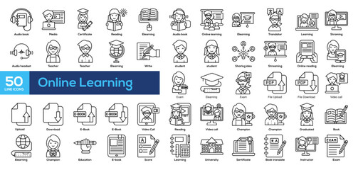 Online Learning Icon Collection