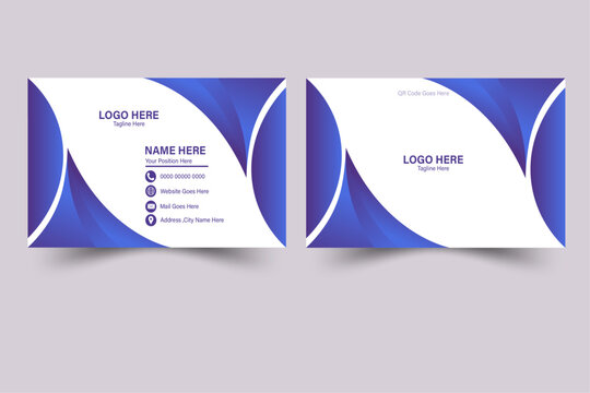 abstract business card layot ,blue ,logo card