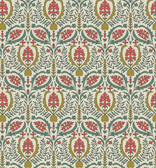 A vintage flowers seamless pattern for design prints 