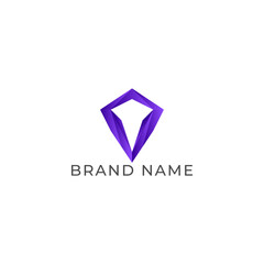 ILLUSTRATION DIAMOND SIMPLE  GRADIENT PURPLE COLOR LOGO ICON MODERN SIMPLE TEMPLATE ELEMENT DESIGN VECTOR