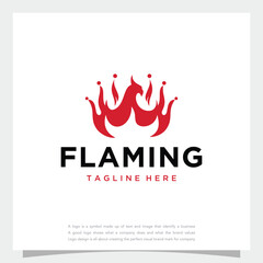 abstract Flame logo Vector template. fire logo design graphic
