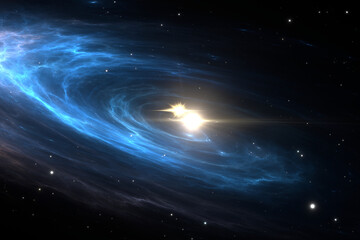 Fototapeta premium Collision of two neutron stars