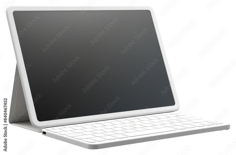 Poster png tablet mockup computer keyboard laptop. ai generated image by rawpixel.