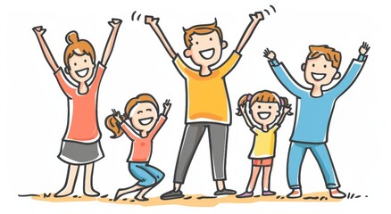 Naklejka premium Naive children's drawing with colored chalk on white paper