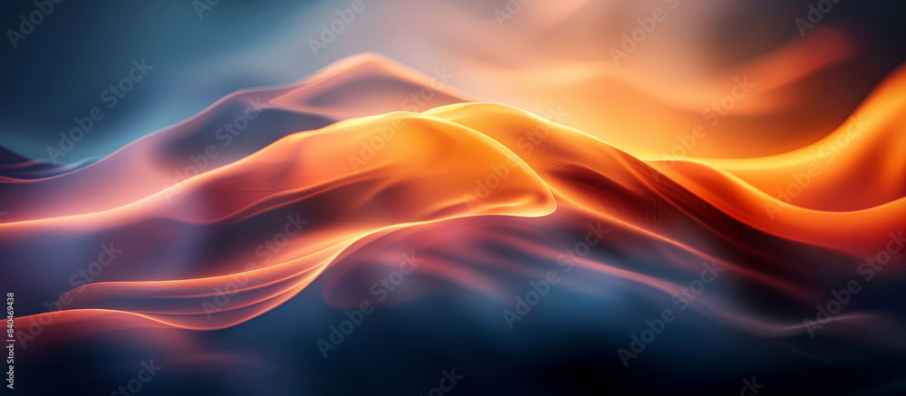 Wall mural abstract background with blurred color waves and gradient effects